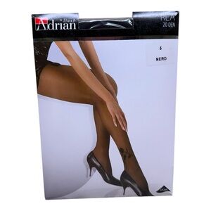 Adrian Ilash Rea Sheer Design Pantyhose 20 Denier Size XL Black
